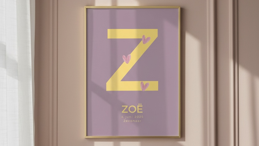 Gepersonaliseerde poster met naam